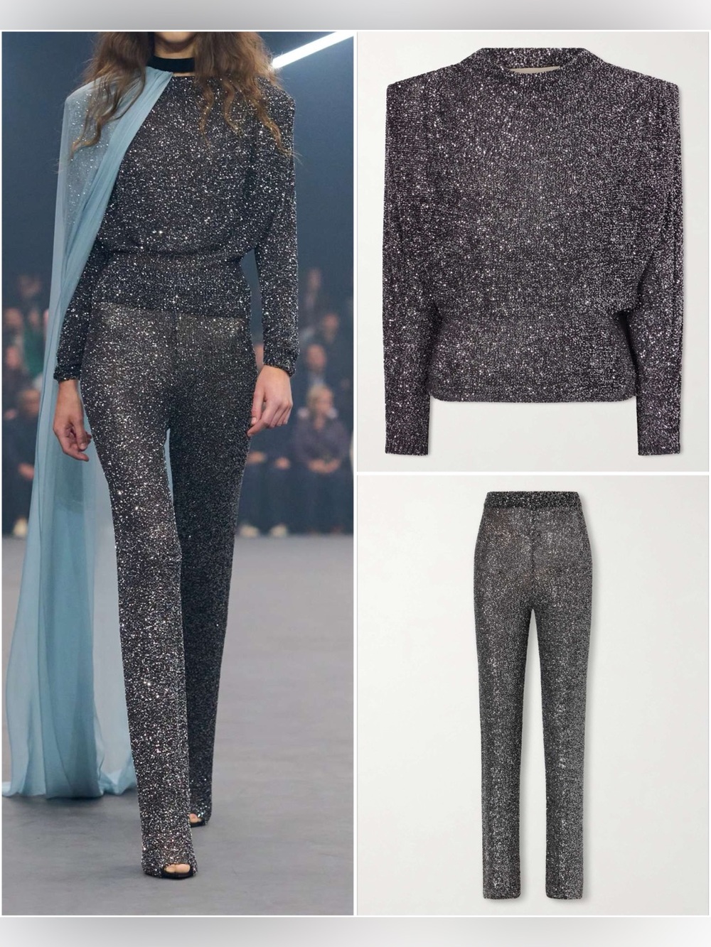 Valentino Garavani Sequined knitted straight-leg pants + top $5,400